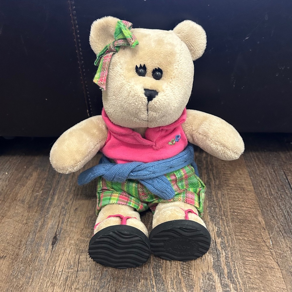 Starbucks 62nd Edition Bearista Bear Preppy Summer Vacation Girl Bear Plush 2007